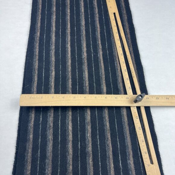 Lambswool Winter Scarf Soft Cozy Knit Striped Fringe Fall Winter Unisex 63”x12” - Picture 3 of 5